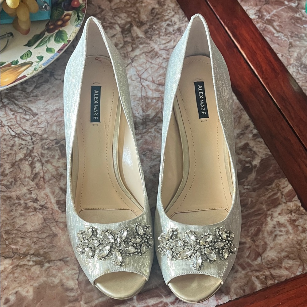 Alex Marie Glittering gold Embellished Heels Julianna’s